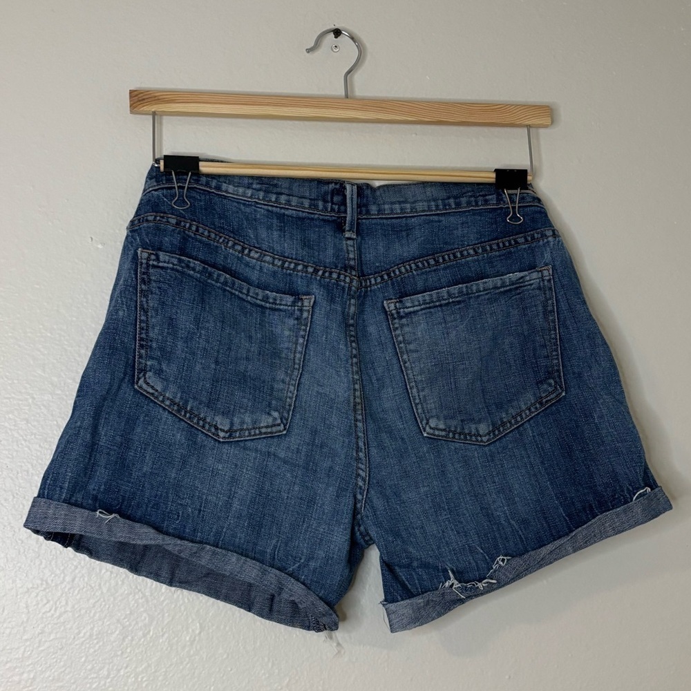 Citizens of Humanity Women Medium Wash Denim Roll Up Hem Shorts - Picture 10 of 11